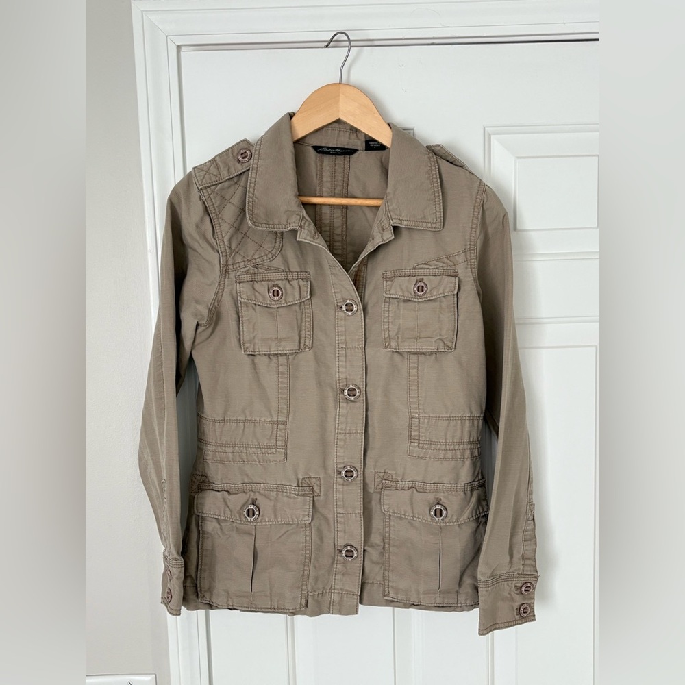 Eddie Bauer Ladies Khaki Utility Jacket - Size Small